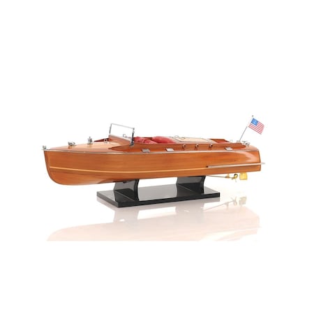 Palacedesigns 8 in. Manufactured Wood Hand Painted Decorative Boat, Brown PA3103392